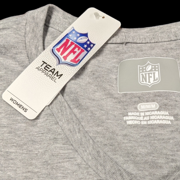 NFL Team Apparel Womens Primed Tourney Philadelphia Eagles Go Birds Playoff Tee - Picture 3 of 9